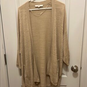LOFT Women's Tan Sweater Cardigan